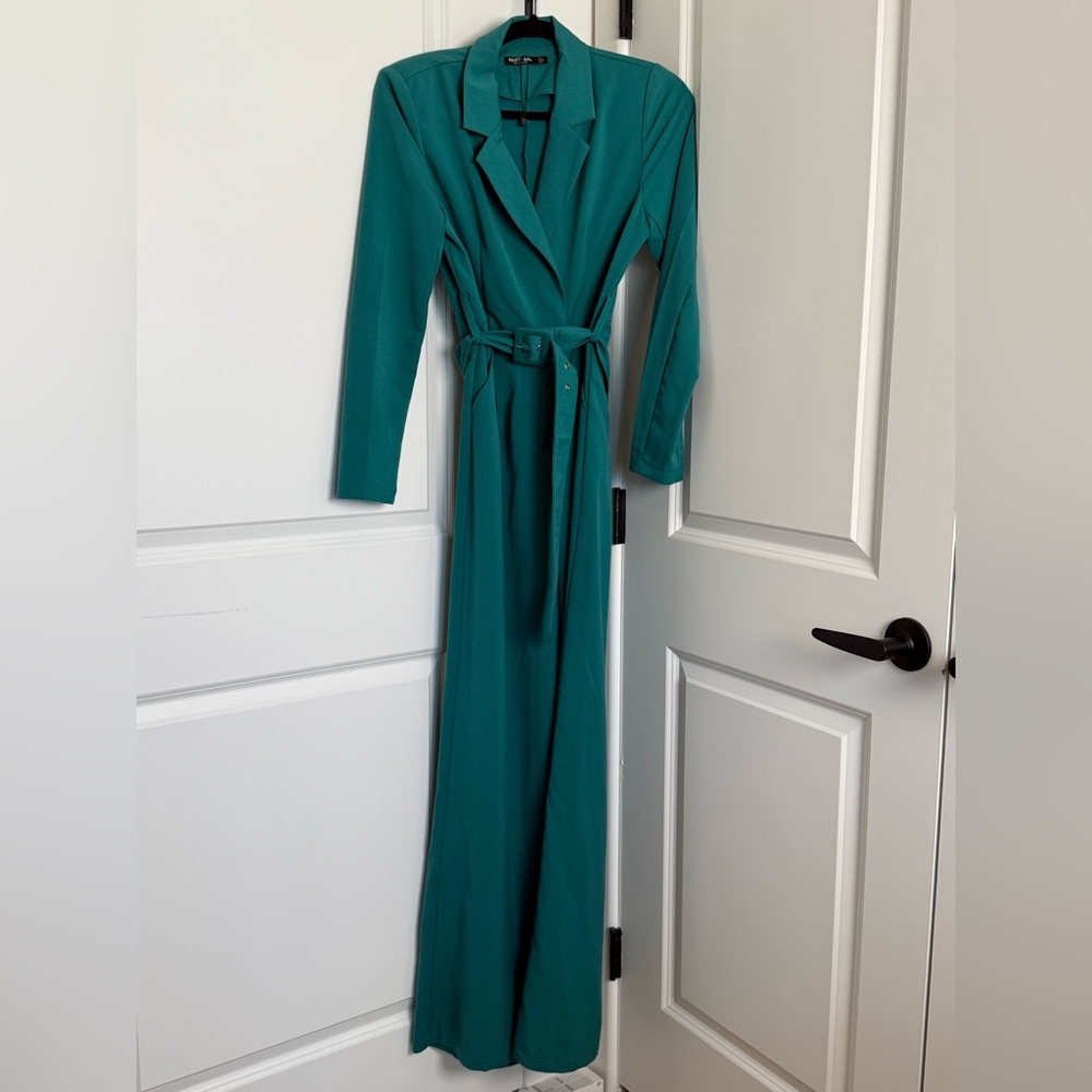 Nasty Gal Teal Jumpsuit